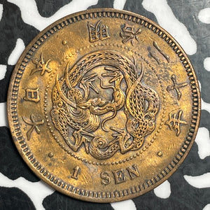 (1887) Japan 1 Sen Lot#T2840 Cleaned
