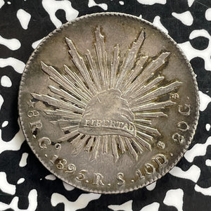 1895-Go RS Mexico 8 Reales Lot#JM0211 Large Silver! Nice!