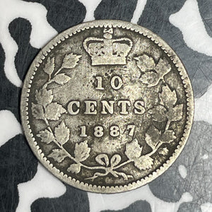 1887 Canada 10 Cents Lot#T6008 Silver!