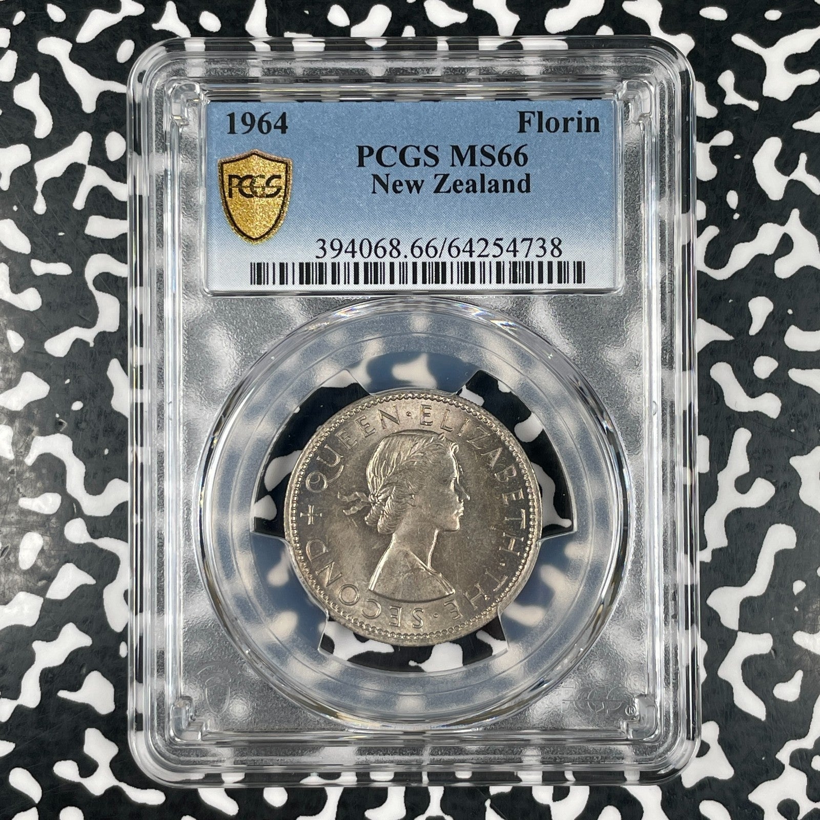 1964 New Zealand 1 Florin PCGS MS66 (5 Available) (1 Coin Only) Gem BU!