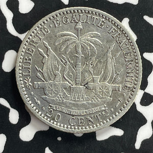 1895 Haiti 20 Centimes Lot#C0052 Silver! Nice!