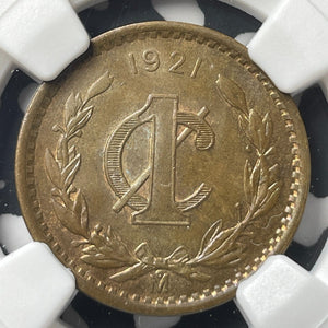 1921-Mo Mexico 1 Centavo NGC MS64BN Lot#G9043 Choice UNC!