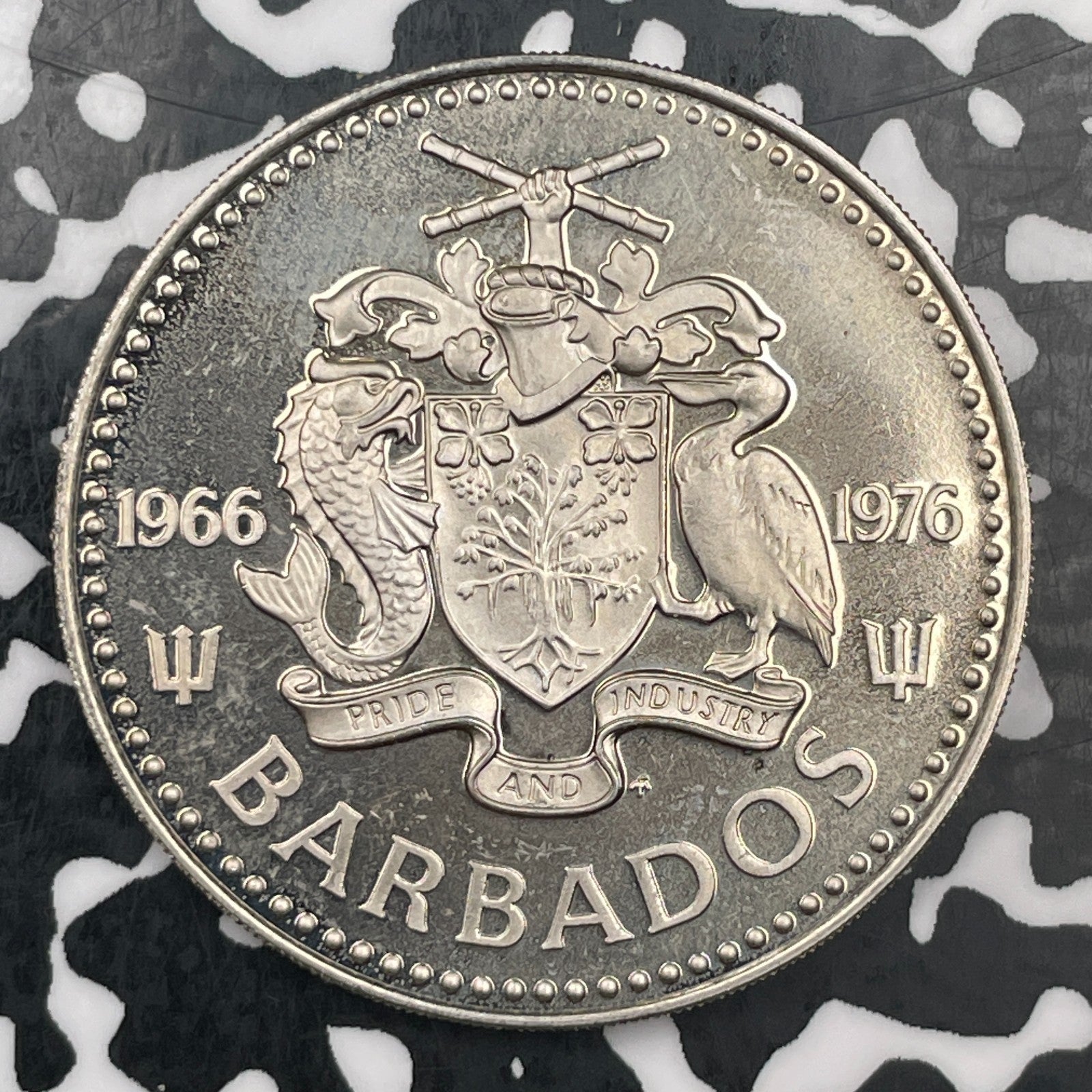 1976 Barbados $2 Dollars Lot#F9450 Proof!