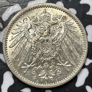 1912-A Germany 1 Mark Lot#D6844 Silver! High Grade! Beautiful!