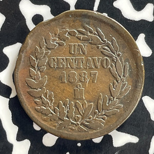 1887-Mo Mexico 1 Centavo Lot#C1189 Rim Damage