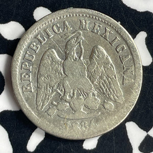 1884-Mo M Mexico 10 Centavos Lot#T6905 Silver!