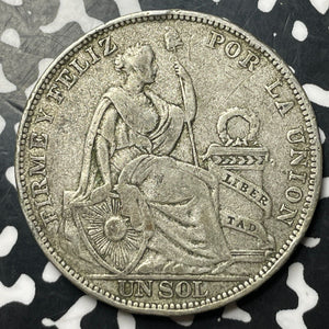 1930 Peru 1 Sol Lot#E7103 Large Silver Coin!