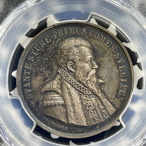 (1875) Sweden Svante Sture Medal PCGS MS63 Lot#G1025 Silver! Olsen-224