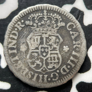 1764-Mo M Mexico 1/2 Real Lot#JM8946 Silver! Nice!