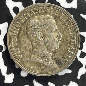 1916 Italy 2 Lire Lot#C0111 Silver! Nice!