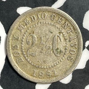 1881 Colombia 2 1/2 Centavos Lot#E7397