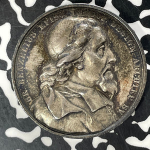 "1743" (1882) Sweden Arch Bishop Erik Benzelius Medal Lot#JM9362 Silver! 32mm