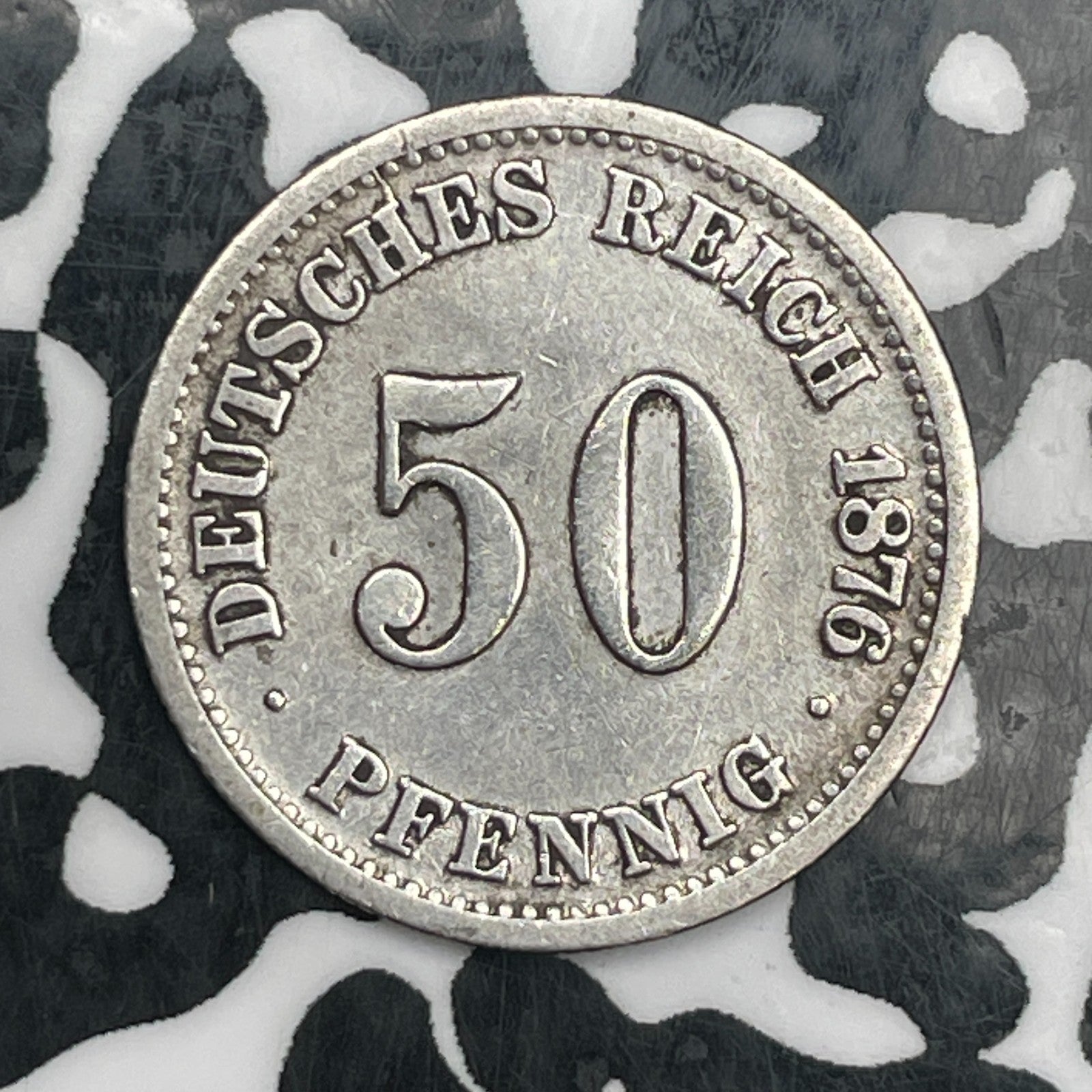 1876-C Germany 50 Pfennig Lot#N2558 Silver!