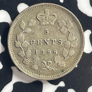 1896 Canada 5 Cents Lot#T7883 Silver! Nice!