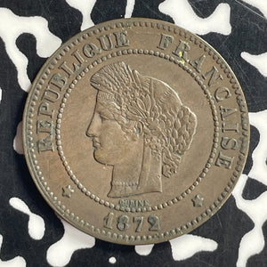1872-A France 5 Centimes Lot#T6856 Nice!