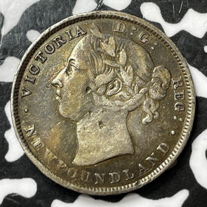 1888 Newfoundland 20 Cents Lot#D7136 Silver! Nice Detail, Damage