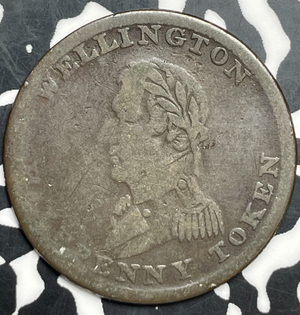 1814 Lower Canada Wellington 1/2 Penny Token Lot#T9829