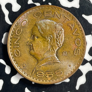 1955-Mo Mexico 5 Centavos Lot#T6978 High Grade! Beautiful!