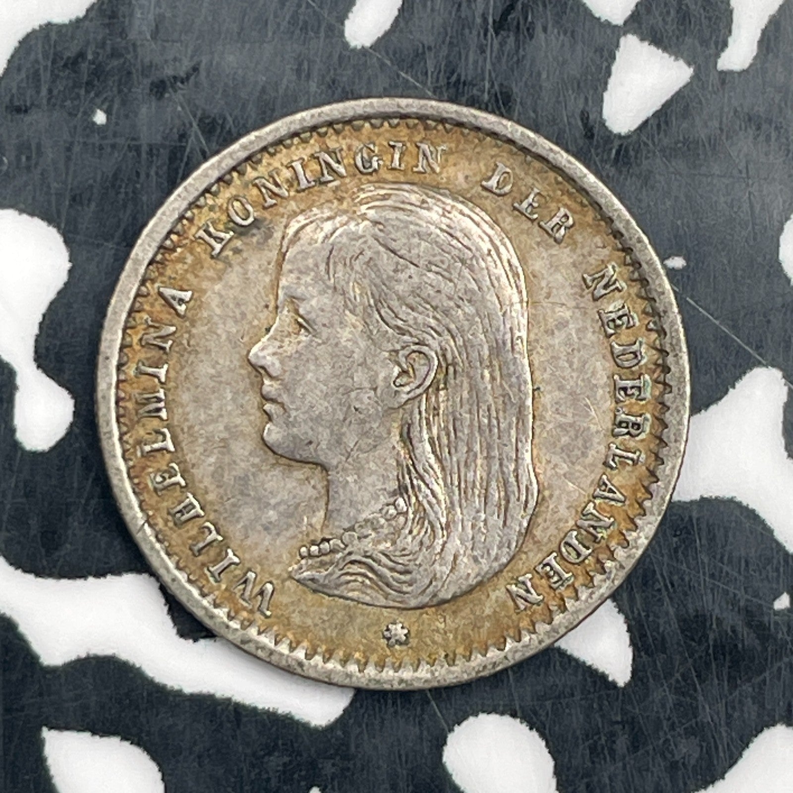 1890 Netherlands 10 Cent Lot#N3290 Silver! Nice!