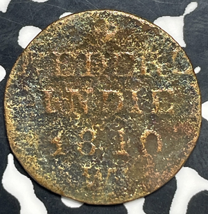 1840-W Netherlands East Indies 1 Cent Lot#T9961 Corrosion