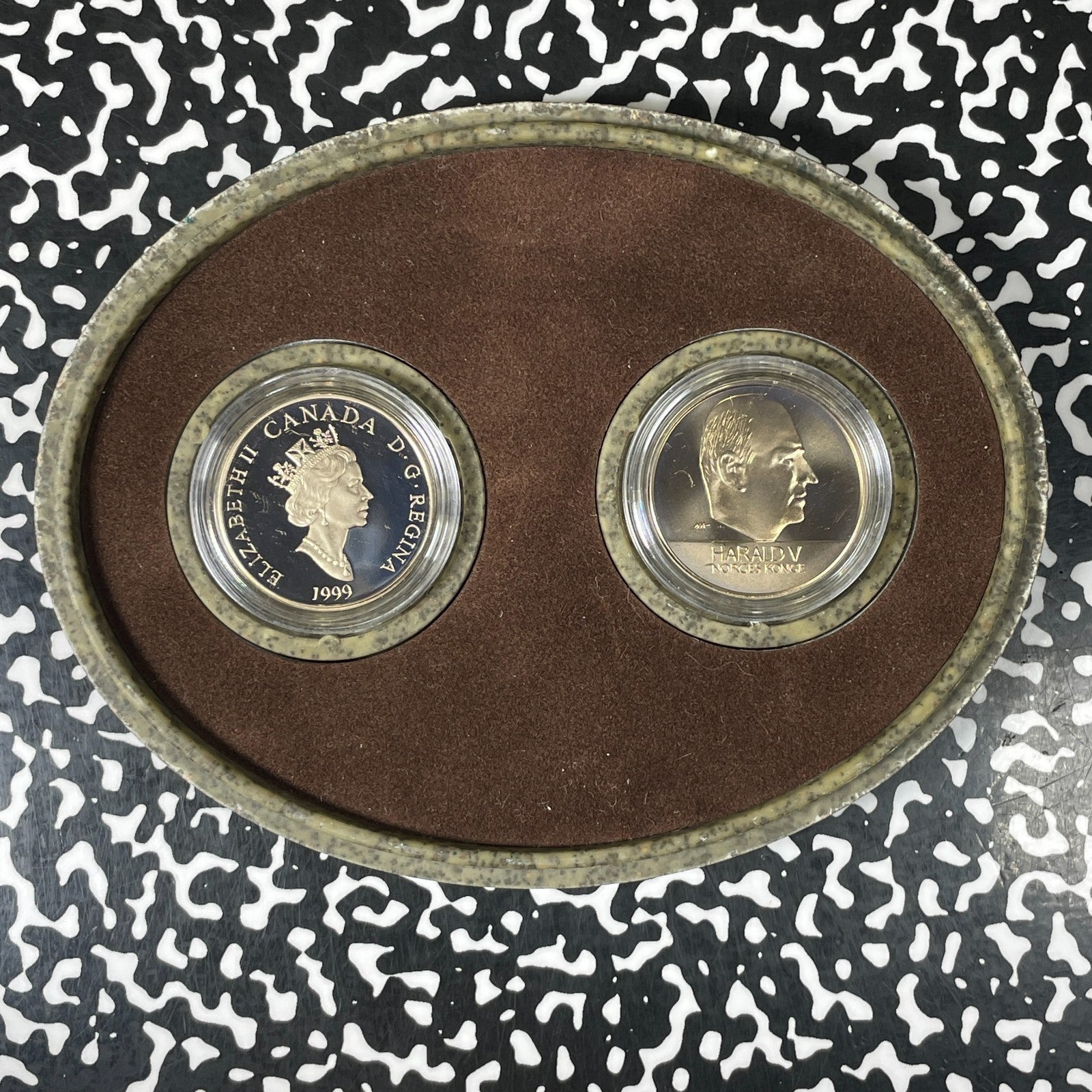 1999 Canada Viking Voyage 2x Coin Mint Set Lot#B3131 Silver! With Case & C.O.A.