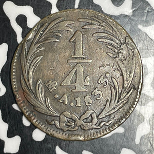 1833-Mo A Mexico 1/4 Real Lot#T6183