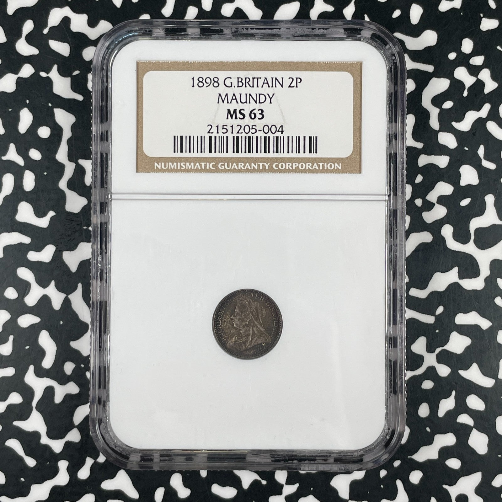 1898 Great Britain Victoria Maundy 2 Pence NGC MS63 Lot#G3386 Silver!