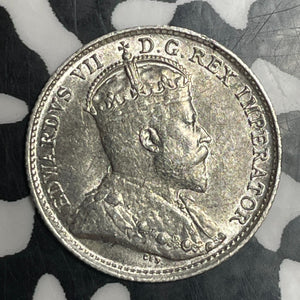 1903-H Canada 5 Cents Lot#T3222 Silver! Beautiful Detail, Obverse Scratch