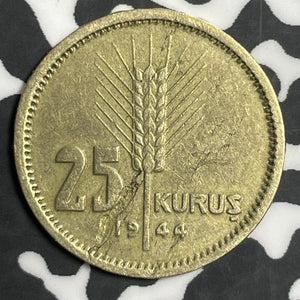 1944 Turkey 25 Kurus Lot#E6357