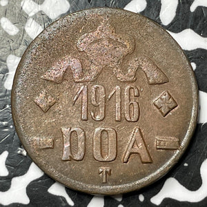 1916-T German East Africa 20 Heller Lot#D7316 Nice!