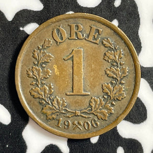 1906 Norway 1 Ore Lot#E3601