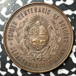 1901 Uruguay Centennial Of Dolores Medal Lot#JM7816 38mm