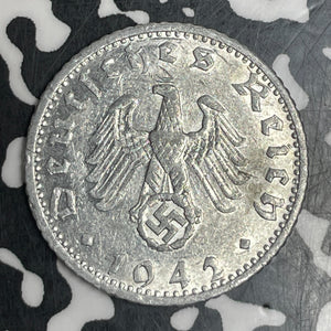1942-F Germany 50 Pfennig Lot#T6020 High Grade! Beautiful!