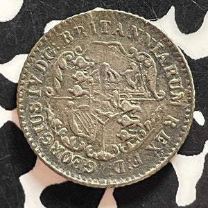 1822 British West Indies 1/16 Dollar Lot#T4768 Silver! Anchor Money