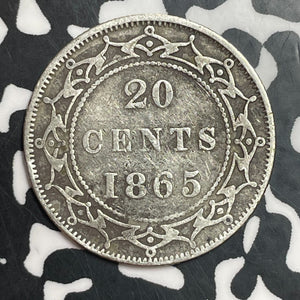 1865 Newfoundland 20 Cents Lot#T2416 Silver!