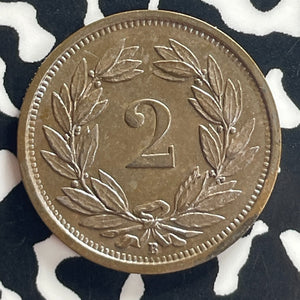 1931 Switzerland 2 Rappen Lot#T7995 High Grade! Beautiful!