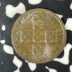 1954 Portugal 10 Centavos Lot#JM9410 High Grade! Beautiful! Key Date!