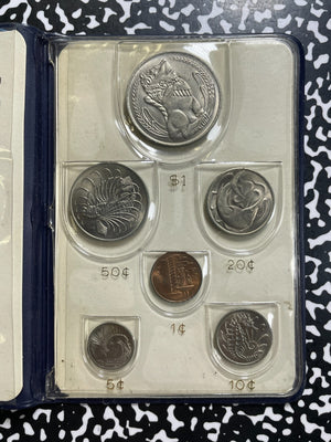1968 Singapore 6x Coin Mint Set Lot#B2747 With Case & C.O.A.