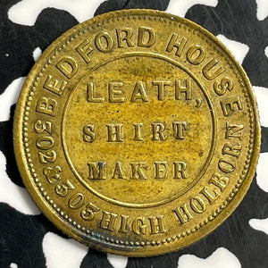 (1840's) Great Britain Leath, Shirtmaker Merchant Token Lot#T0964 24mm