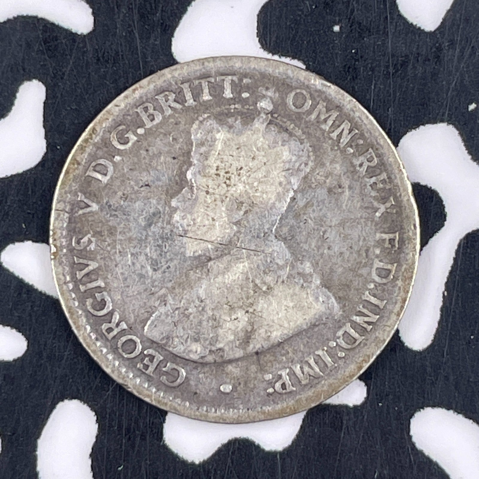 1919-M Australia 3 Pence Threepence Lot#F4275 Silver!