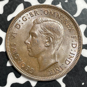 1937 Great Britain 1/2 Penny Half Penny Lot#T2930 High Grade! Beautiful!