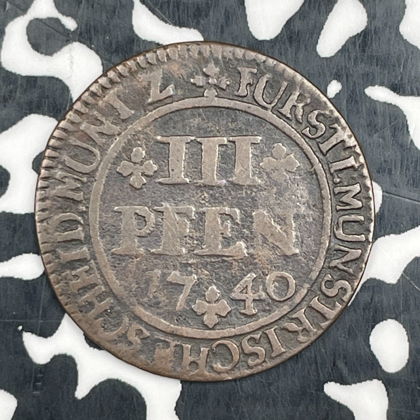 1740 Germany Munster 3 Pfennig Lot# N3988