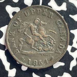 1854 Bank of Upper Canada Half Penny 1/2 Penny Token Lot#T9198