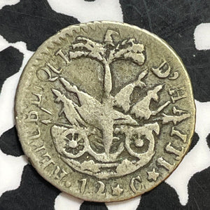 AN 14 (1817) Haiti 12 Centimes Lot#T1248 Silver!