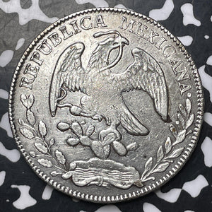 1875-Zs JA Mexico 8 Reales Lot#JM8413 Large Silver!