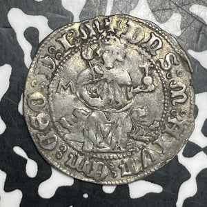 (1458-62) Italy Naples Fernado I (Don Ferrante) AR Carlino Lot#JM9459 Silver!