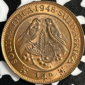1948 South Africa Farthing Lot#D8242 High Grade! Beautiful!