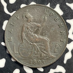 1893 Great Britain 1/2 Penny Half Penny Lot#C0527