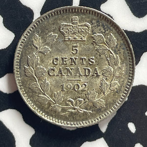 1902 Canada 5 Cents Lot#T7879 Silver! High Grade! Beautiful!