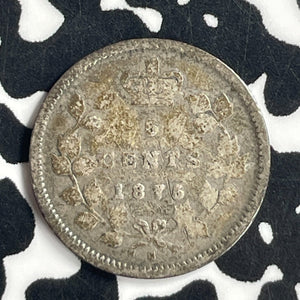 1875-H Canada 5 Cents Lot#JM9666 Silver! Key Date!